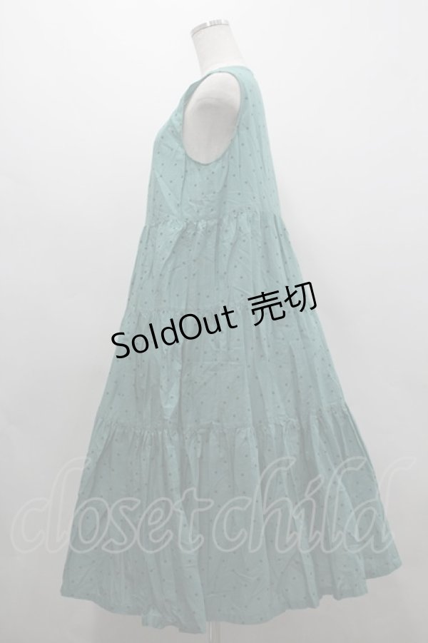 画像2: PINK HOUSE / 水玉プリントノースリーブワンピース  グリーンＸグリーン I-26-03-16-103-LO-OP-SA-ZI (2)