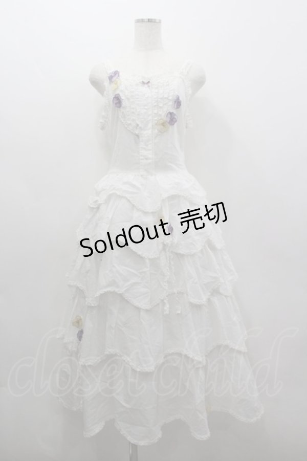 画像1: PINK HOUSE / パンジーレース使いローンキャミソールワンピース  白 I-26-03-16-104-LO-OP-SA-ZI (1)