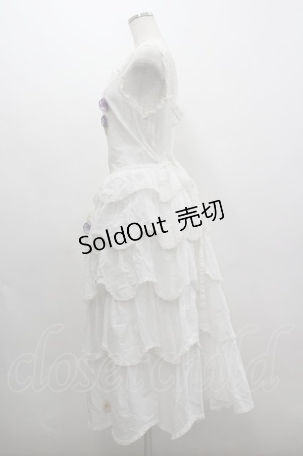 画像2: PINK HOUSE / パンジーレース使いローンキャミソールワンピース  白 I-26-03-16-104-LO-OP-SA-ZI (2)