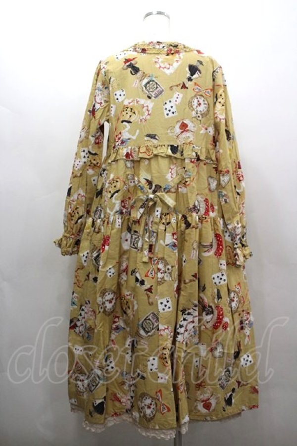 画像3: PINK HOUSE / ハロウィーンワンダーランドプリントミディワンピース  イエロー I-26-03-16-105-LO-OP-SA-ZI (3)