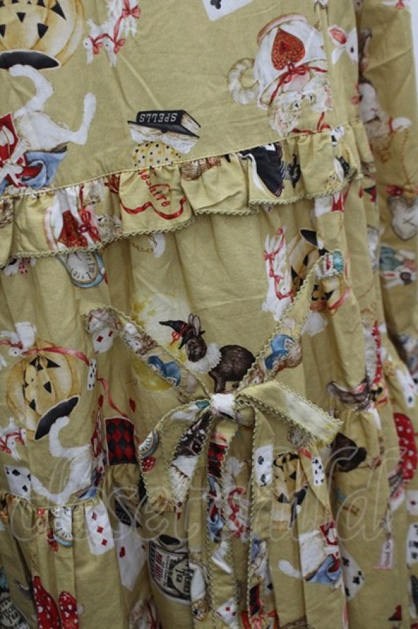 画像6: PINK HOUSE / ハロウィーンワンダーランドプリントミディワンピース  イエロー I-26-03-16-105-LO-OP-SA-ZI (6)