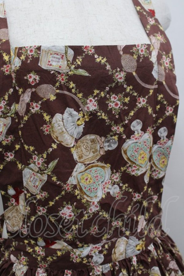 画像5: PINK HOUSE / パフュームプリントサロペットスカート  ブラウン I-26-03-16-106-LO-SK-SA-ZI (5)