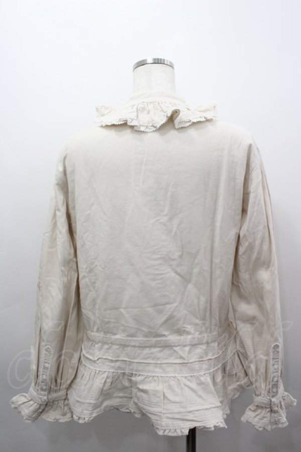 画像5: PINK HOUSE / PH刺繍長袖ブラウス  生成りＸ赤 I-26-03-16-013-LO-BL-SA-ZI (5)