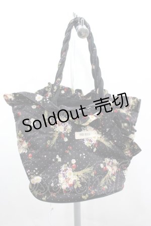 画像: PINK HOUSE / いちごフラワーブーケ総柄ミニバッグ  黒 I-26-03-16-113-LO-BG-SA-ZI