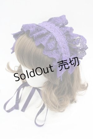 画像: ATELIER PIERROT / レースリボンヘッドドレス  パープル I-26-03-16-114-EL-AC-SA-ZI