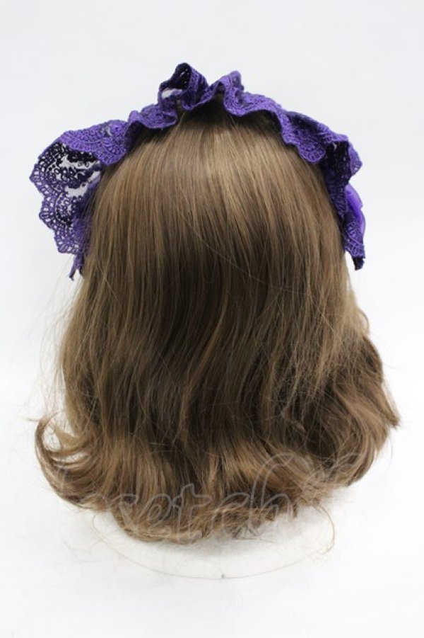 画像3: ATELIER PIERROT / レースリボンヘッドドレス  パープル I-26-03-16-114-EL-AC-SA-ZI (3)