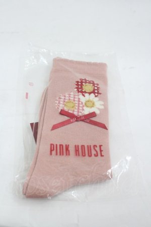 画像: PINK HOUSE / ひな菊コサージュ柄ソックス  ピンク I-26-03-16-121-LO-ZA-SA-ZI