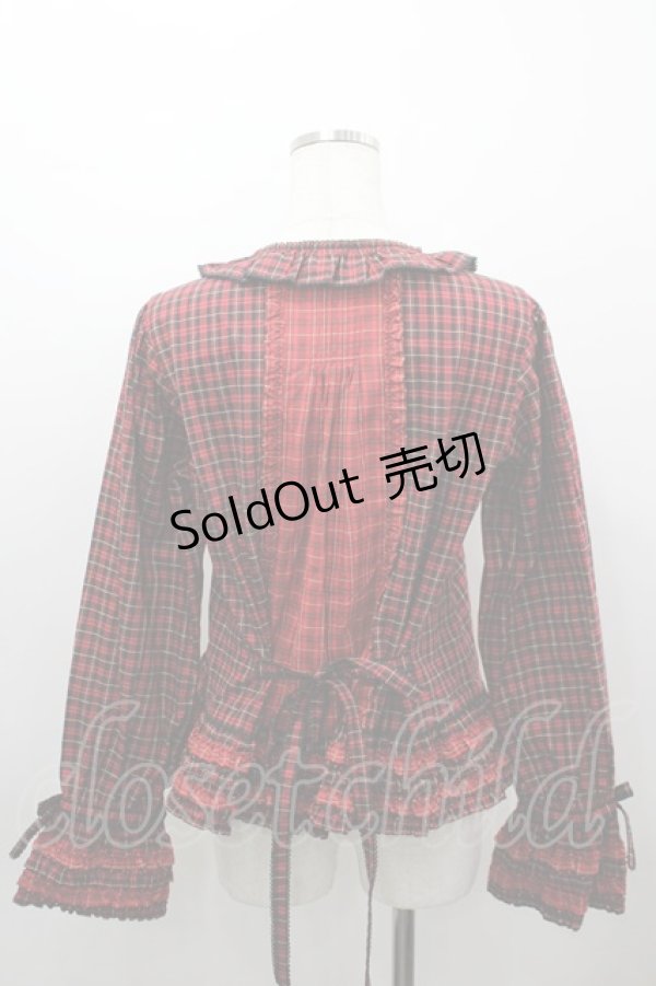 画像3: PINK HOUSE / オリジナルコードチェックブラウス  赤チェック I-26-03-16-015-LO-BL-SA-ZI (3)