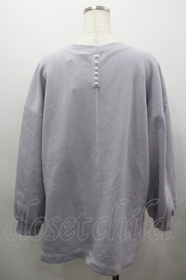 画像4: axes femme / アソート刺繍裏起毛トレーナー  ラベンダー I-26-03-16-017-AX-TO-SA-ZI (4)