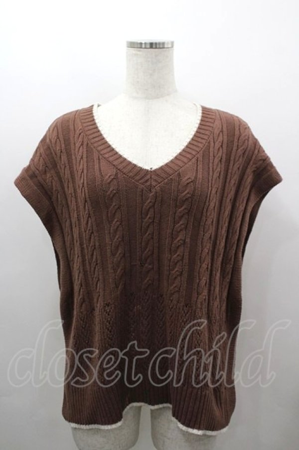 画像1: axes femme / ニットベストアンサンブル  ブラウン I-26-03-16-019-AX-TO-SA-ZI (1)