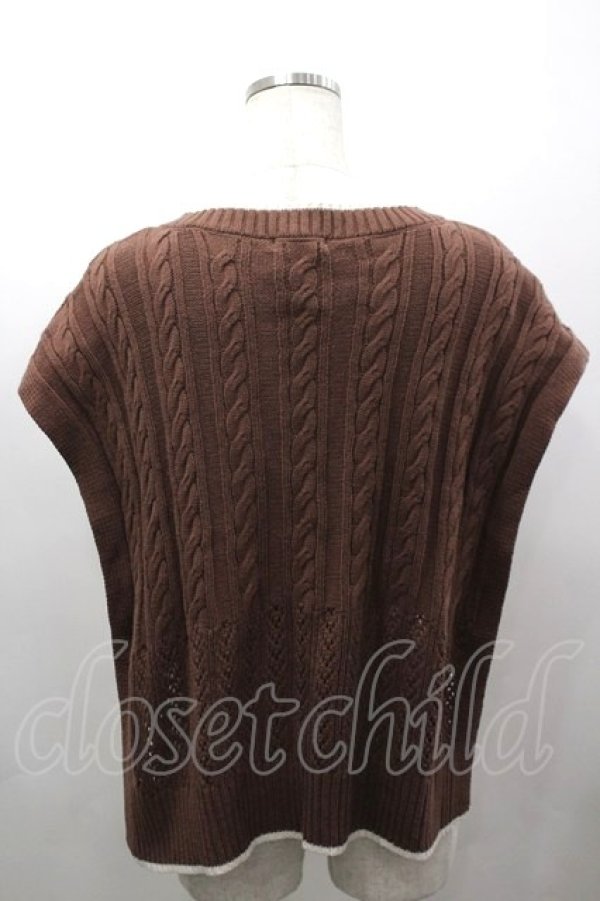 画像4: axes femme / ニットベストアンサンブル  ブラウン I-26-03-16-019-AX-TO-SA-ZI (4)