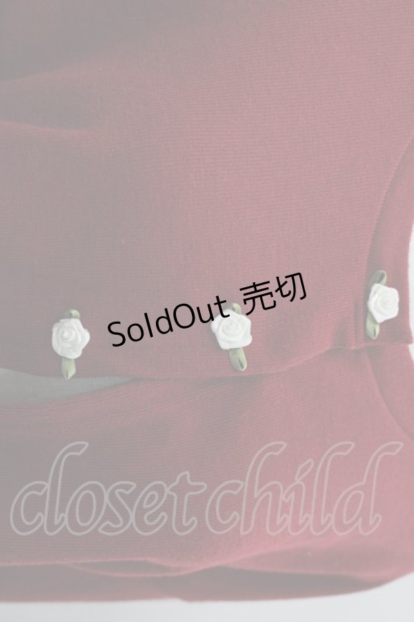 画像2: axes femme / ストロベリー刺繍ボレロ  赤 I-26-03-16-020-AX-TO-SA-ZI (2)