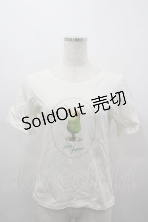 画像: axes femme / レトロスイーツプリントTシャツ  アイボリー I-26-03-16-022-AX-TO-SA-ZI