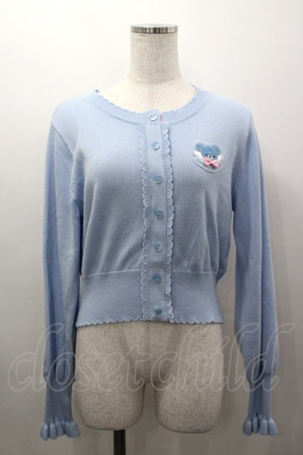 画像1: Angelic Pretty / Milkyベアニットカーディガン  サックス I-26-03-16-023-AP-TO-SA-ZI (1)