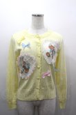 画像1: Nile Perch / パジャマくまハートワッペンニットカーディガン  イエロー I-26-03-16-025-LO-TO-SA-ZI (1)