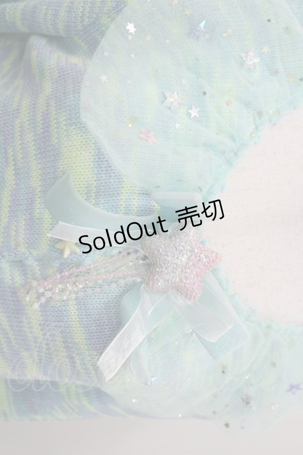 画像2: Nile Perch / スターシフォン襟&スターボタンニットカーディガン  ミント I-26-03-16-027-LO-TO-SA-ZI (2)