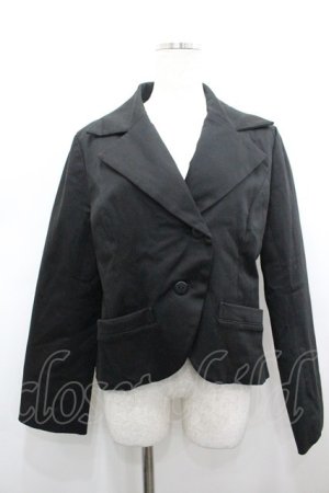 画像: MIHO MATSUDA / ナナメボタンジャケット  黒 I-26-03-19-033-GO-JA-SA-ZI