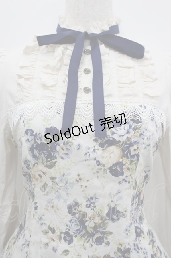 画像2: Victorian maiden / アンティークロココブーケドールドレス  アイボリーＸ青 I-26-03-19-035-CL-OP-SA-ZI (2)