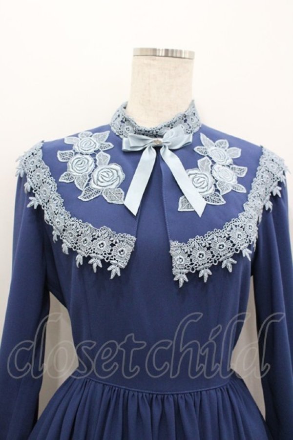 画像2: Innocent World / コーデリアローズワンピース M 青 I-26-03-19-037-IW-OP-SA-ZI (2)