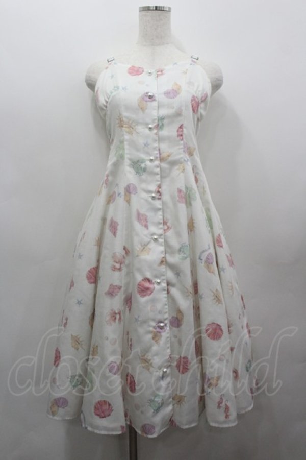 画像1: Emily Temple cute / Mystical Seaフレアワンピース  白 I-26-03-19-042-ET-OP-SA-ZI (1)