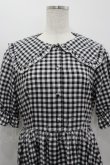 画像2: m petit by misako / TT*Mギンガムチェック半袖ワンピース L 黒Ｘ白 I-26-03-19-044-LO-OP-SA-ZI (2)