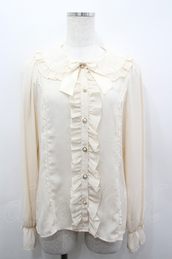 画像1: axes femme kawaii / ローズレースブラウス M 生成り I-26-03-19-005-AX-BL-SA-ZI (1)