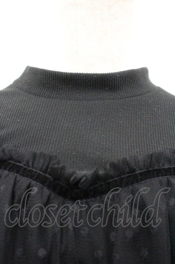 画像2: mellfy memory / Melty sugar Tulleワンピース  黒 I-26-03-19-047-0-OP-SA-ZI (2)