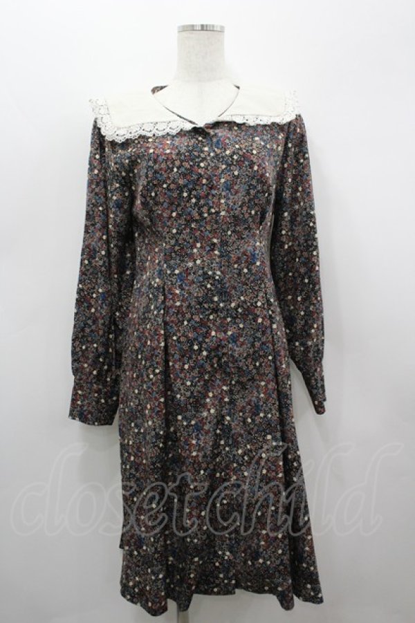 画像1: Maison de FLEUR Petite Robe / セーラードレス  黒 I-26-03-19-049-EL-OP-SA-ZI (1)