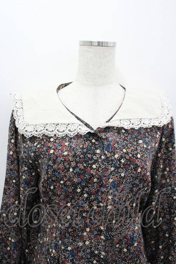 画像2: Maison de FLEUR Petite Robe / セーラードレス  黒 I-26-03-19-049-EL-OP-SA-ZI (2)