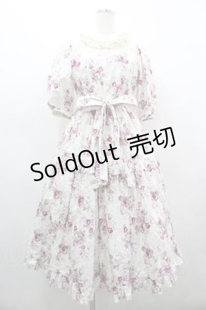 画像: Victorian maiden / ロココブーケレーシードールドレス  白ｘピンク I-26-03-19-051-CL-OP-SA-ZI