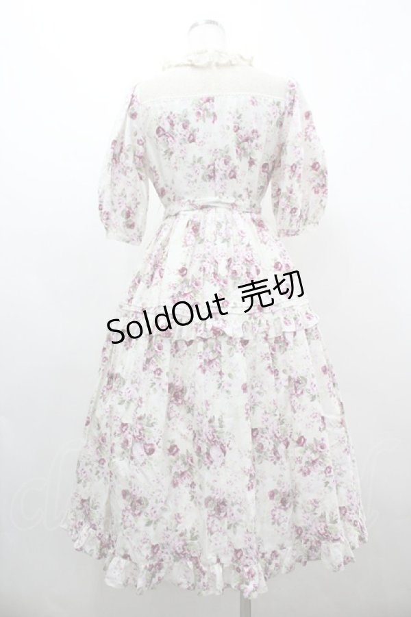 画像2: Victorian maiden / ロココブーケレーシードールドレス  白ｘピンク I-26-03-19-051-CL-OP-SA-ZI (2)