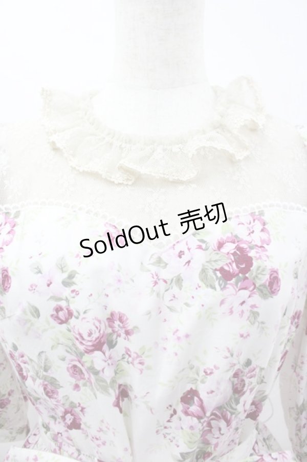 画像3: Victorian maiden / ロココブーケレーシードールドレス  白ｘピンク I-26-03-19-051-CL-OP-SA-ZI (3)