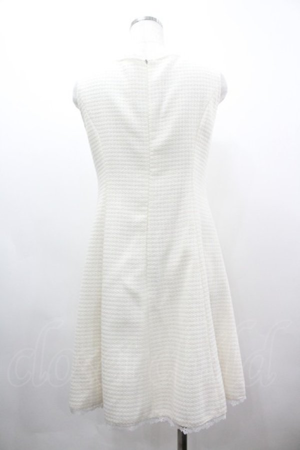 画像2: LODISPOTTO / ラメツイードフリルジャンパースカート  白 I-26-03-19-052-LO-OP-SA-ZI (2)