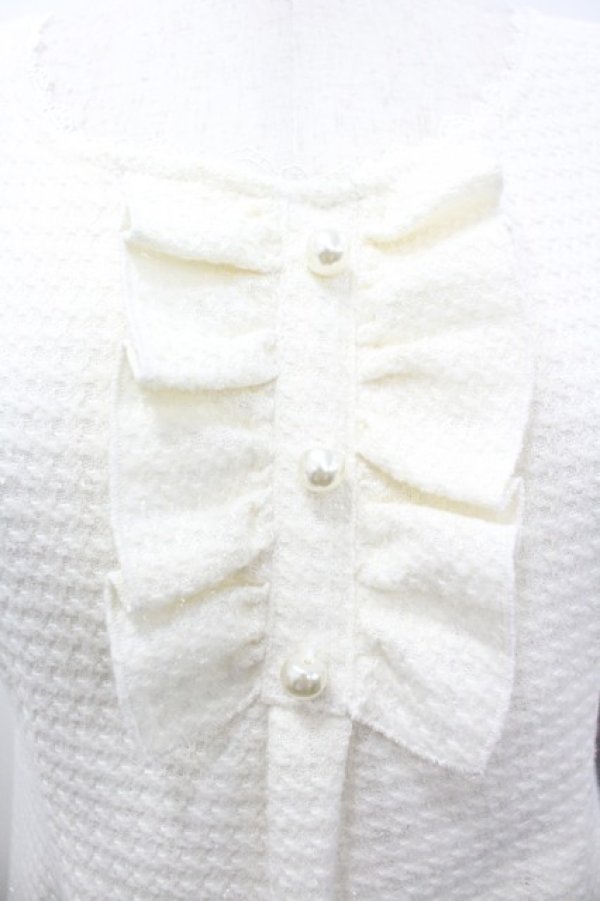 画像3: LODISPOTTO / ラメツイードフリルジャンパースカート  白 I-26-03-19-052-LO-OP-SA-ZI (3)