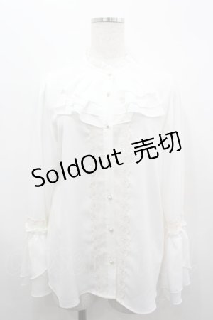 画像: axes femme / ジャボ風フリルブラウス  白 I-26-03-19-006-AX-BL-SA-ZI