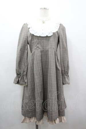 画像: LODISPOTTO / ロイヤルフリルワンピース  ブラウンチェックｘ白 I-26-03-19-054-LO-SK-SA-ZI