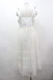 画像2: evelyn / チュール重ね肩リボンジャンパースカート  アイボリーＸ白 I-26-03-19-055-LO-OP-SA-ZI (2)