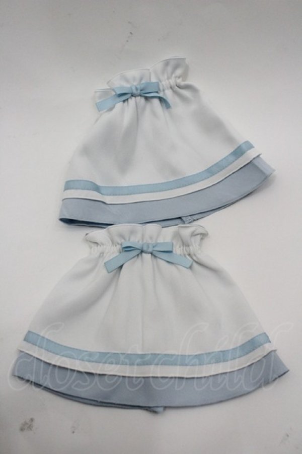 画像3: DearMyLove / 別袖付変形セーラーワンピース LL サックスＸ白 I-26-03-19-060-EL-OP-SA-ZI (3)