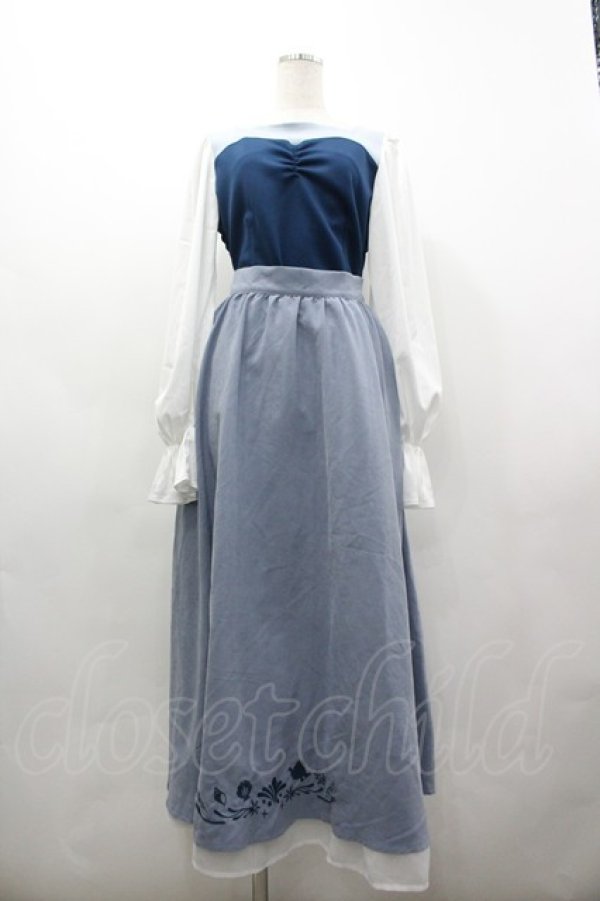 画像1: WITTY TASTE / リトルマーメイドセットアップ  サックスＸ白 I-26-03-19-061-LO-OP-SA-ZI (1)