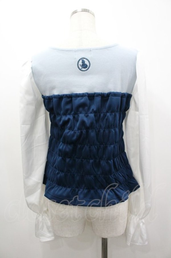 画像4: WITTY TASTE / リトルマーメイドセットアップ  サックスＸ白 I-26-03-19-061-LO-OP-SA-ZI (4)