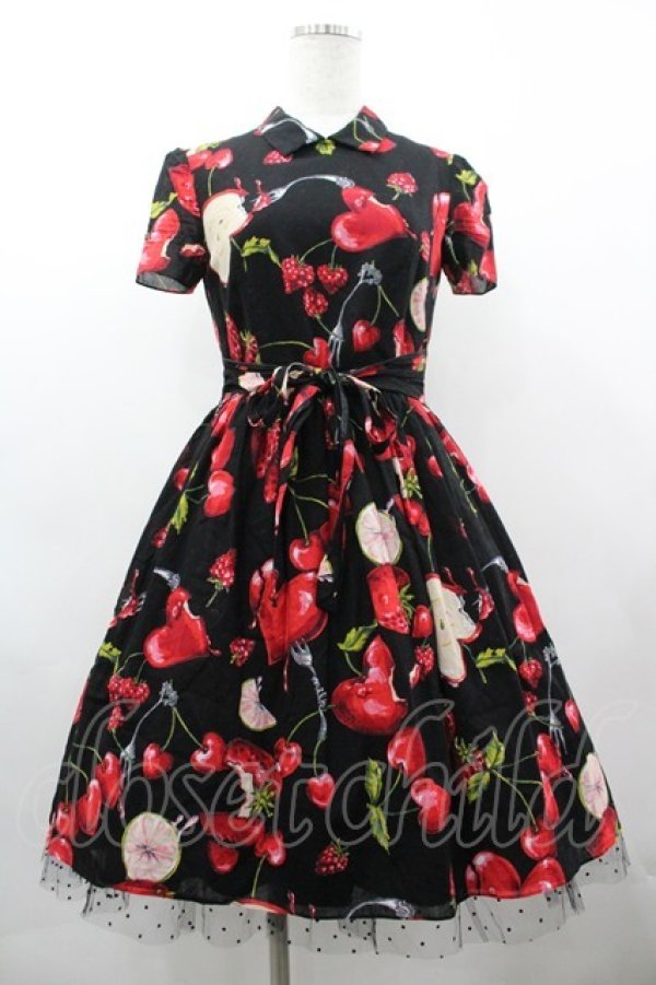 画像1: MILK / ラブベリードレス  黒Ｘ赤 I-26-03-19-064-ML-OP-SA-ZI (1)