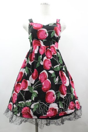 画像: MILK / シャドウチェリードレス  クロＸピンク I-26-03-19-067-ML-OP-SA-ZI