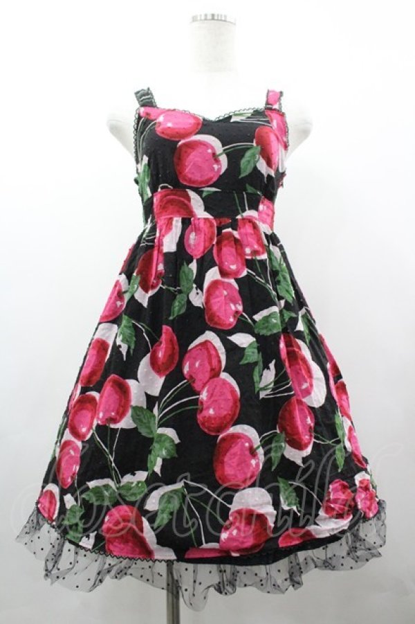 画像1: MILK / シャドウチェリードレス  クロＸピンク I-26-03-19-067-ML-OP-SA-ZI (1)