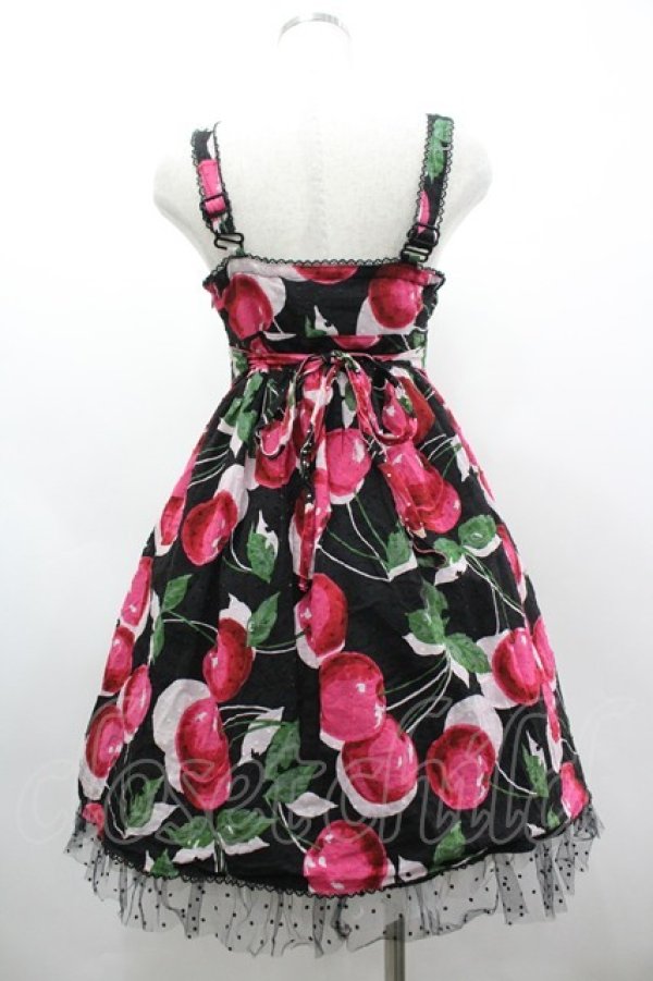 画像2: MILK / シャドウチェリードレス  クロＸピンク I-26-03-19-067-ML-OP-SA-ZI (2)