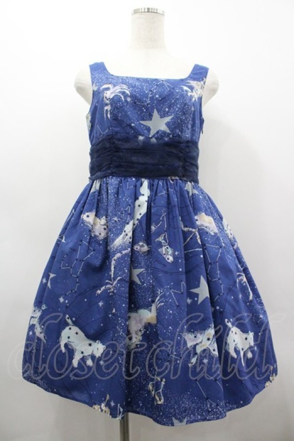 画像1: MILK / ホロスコープドレス  ネイビー I-26-03-19-069-ML-OP-SA-ZI (1)