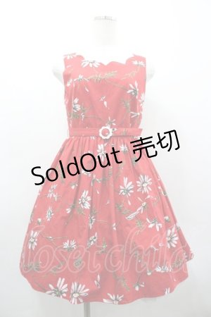 画像: MILK / マーガレットブロッサムドレス  赤 I-26-03-19-070-ML-OP-SA-ZI