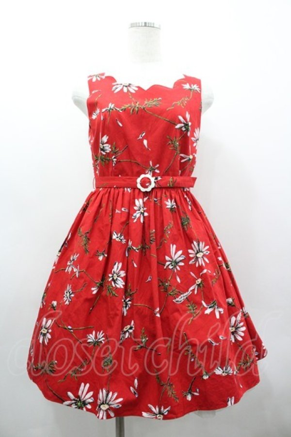 画像1: MILK / マーガレットブロッサムドレス  赤 I-26-03-19-070-ML-OP-SA-ZI (1)