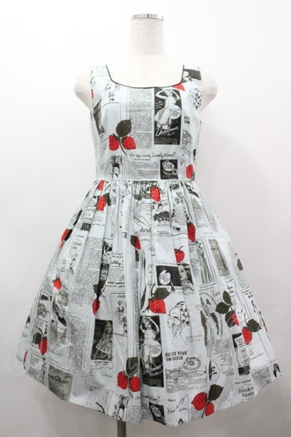 画像1: MILK / ビューティーニュースワンピース  サックス I-26-03-19-071-ML-OP-SA-ZI (1)