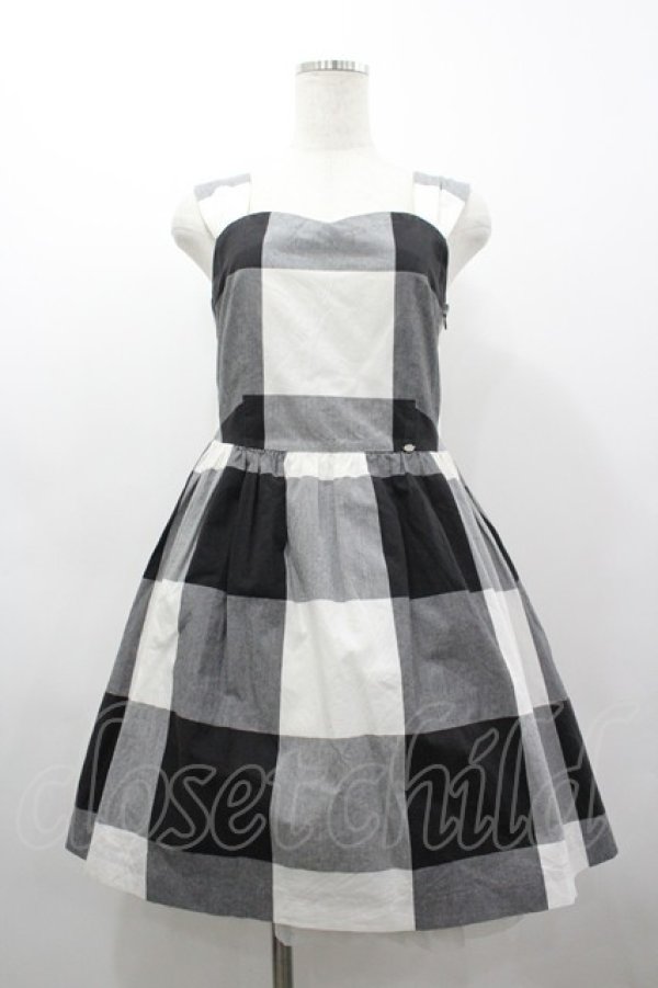 画像1: MILK / GINGHAMドレス  黒Ｘ白チェック I-26-03-19-072-ML-OP-SA-ZI (1)