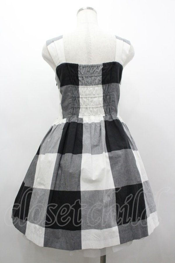 画像2: MILK / GINGHAMドレス  黒Ｘ白チェック I-26-03-19-072-ML-OP-SA-ZI (2)